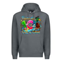 Rock name flying into 100 days of school Premium Hoodie - CowhideDigitalArt