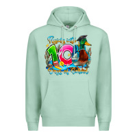 Seafoam name flying into 100 days of school Premium Hoodie - CowhideDigitalArt