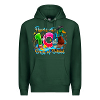 Sports Green name flying into 100 days of school Premium Hoodie - CowhideDigitalArt