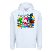 White name flying into 100 days of school Premium Hoodie - CowhideDigitalArt