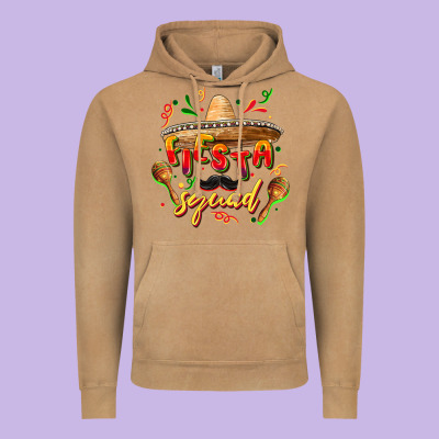 Fiesta Squad Vintage Hoodie Designed By Fadigitalartstudio