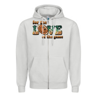 Dove Grey for the love  of the game Zipper Hoodie - BarkalooDesign