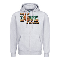 Heather Grey for the love  of the game Zipper Hoodie - BarkalooDesign