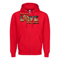 Red for the love  of the game Zipper Hoodie - BarkalooDesign