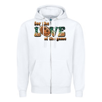 White for the love  of the game Zipper Hoodie - BarkalooDesign