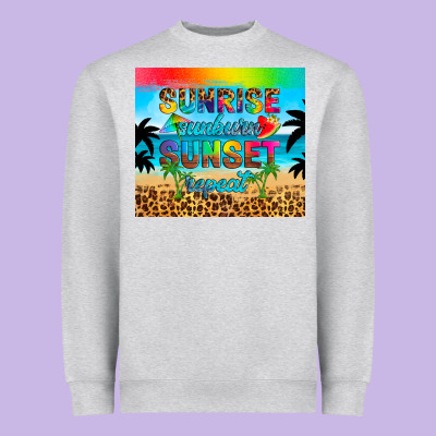 Sunrise Sunburn Sunset Repeat Heavyweight Sweatshirt Designed By Artiststas