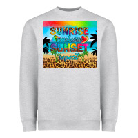 Heather Grey sunrise sunburn sunset repeat Heavyweight Sweatshirt - Artiststas