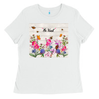 White be kind wildflower Ladies Tee - TumblerDesignByShophia