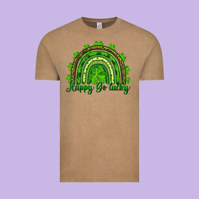 St. Patrick's Day Happy Go Lucky Vintage Tee Designed By Ranaportraitstore
