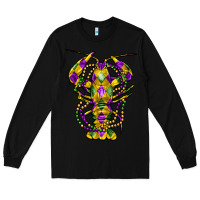 Black mardi gras crawfish Long Sleeve Tee - FaDigitalArtStudio