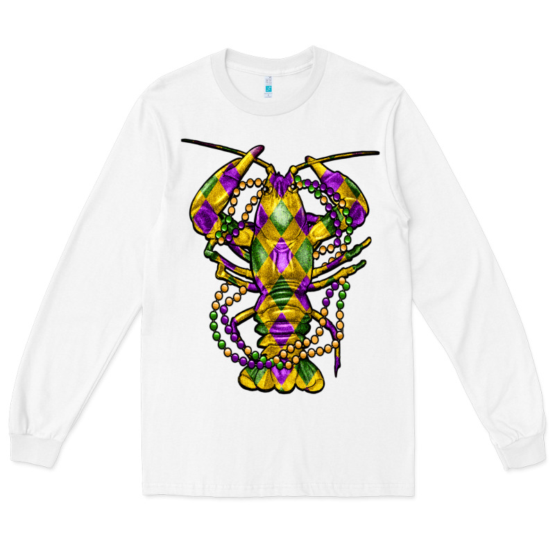 Mardi Gras Crawfish Long Sleeve Tee by FaDigitalArtStudio | Teevron