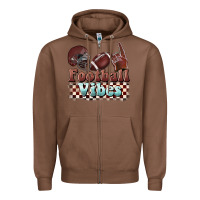 Chestnut football vibes Zipper Hoodie - BarkalooDesign