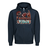 Navy football vibes Zipper Hoodie - BarkalooDesign