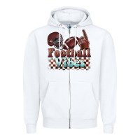 White football vibes Zipper Hoodie - BarkalooDesign