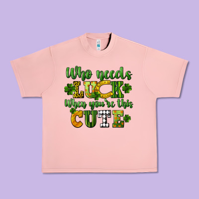 Who Needs Luck When You're This Cute St. Patrick's Urban Heavy Tee Designed By Cowgirlartshop
