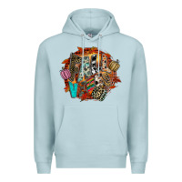 Blue Mist Fall Vibes Premium Hoodie - CowhideDigitalArt