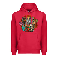 Cardinal Fall Vibes Premium Hoodie - CowhideDigitalArt