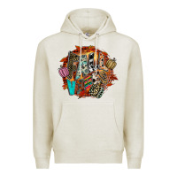 Oatmeal Heather Fall Vibes Premium Hoodie - CowhideDigitalArt