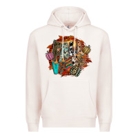 Pale Pink Fall Vibes Premium Hoodie - CowhideDigitalArt