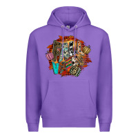 Purple Fall Vibes Premium Hoodie - CowhideDigitalArt