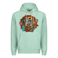 Seafoam Fall Vibes Premium Hoodie - CowhideDigitalArt
