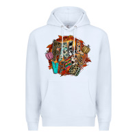 White Fall Vibes Premium Hoodie - CowhideDigitalArt