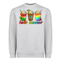 Heather Grey hello summer Heavyweight Sweatshirt - Artiststas