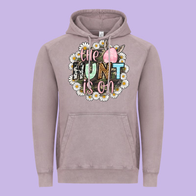 Easter Day The Hunt Is On Vintage Hoodie Designed By Oliviacreatesart