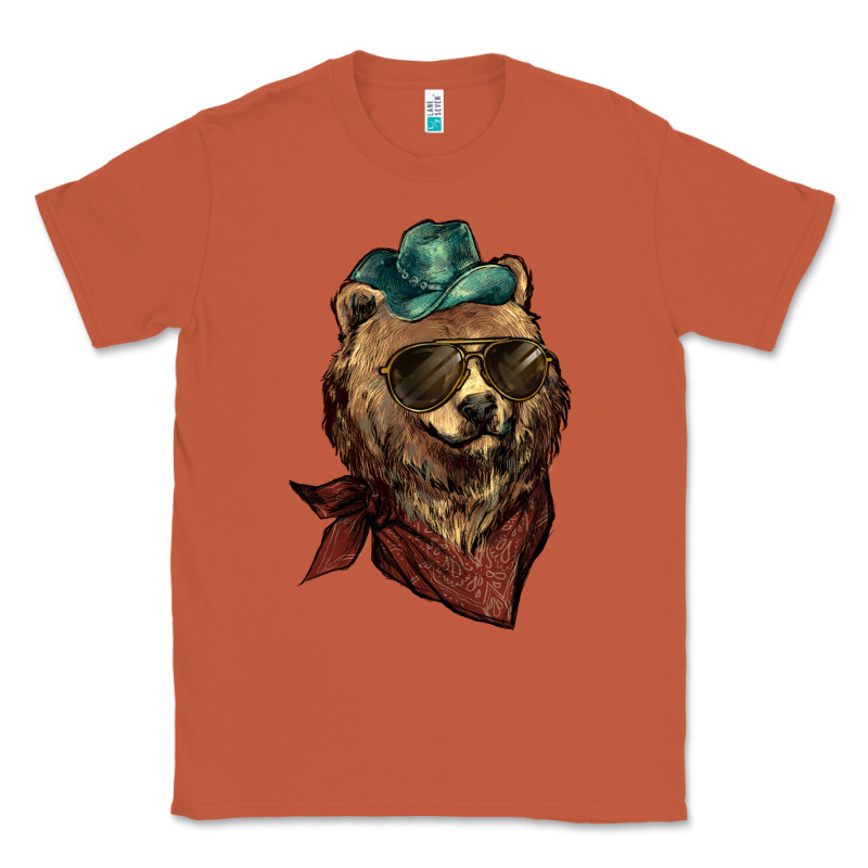 Bear Cowboy Bandana Glasses Classic Tee by HowdyJamesFarm | Teevron