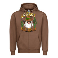 Chestnut cowboy christmas santa Zipper Hoodie - BarkalooDesign