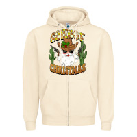 Sandshell cowboy christmas santa Zipper Hoodie - BarkalooDesign