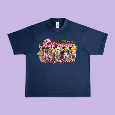 Hot Mess Mom Mother's Day Urban Heavy Tee Designed By Howdyjamesfarm