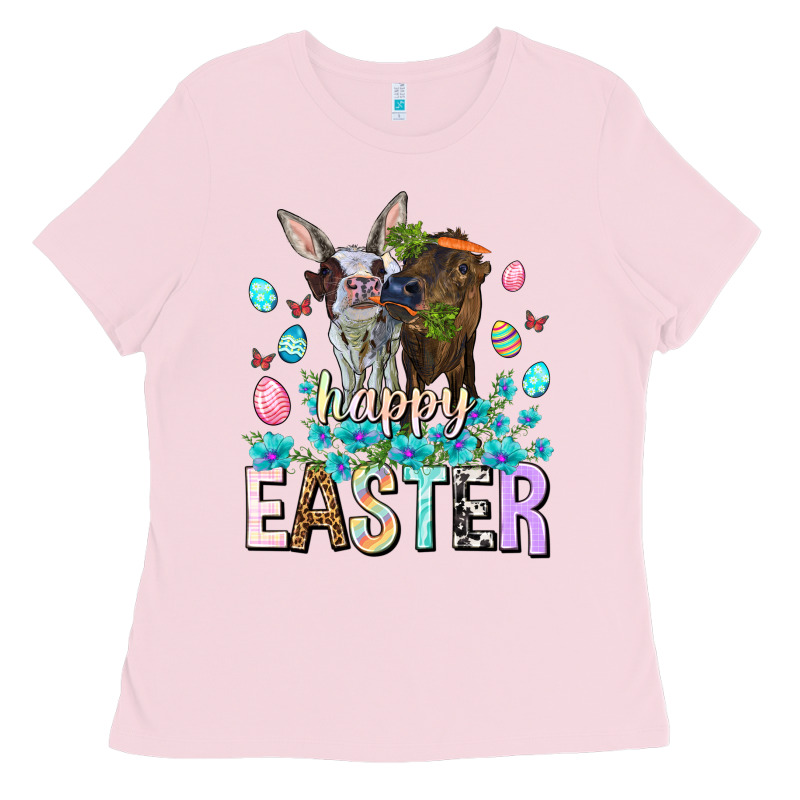 Happy Easter Heifers Easter Day Ladies Tee by HowdyJamesFarm | Teevron