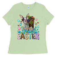 Matcha Happy Easter Heifers Easter Day Ladies Tee - HowdyJamesFarm