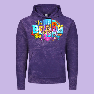 The Beach Is Calling Vintage Hoodie Designed By Fadigitalartstudio