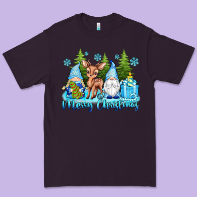 Merry Christmas Gnomes Premium Tee Designed By Texasbilliewilder