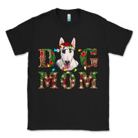 Black Christmas Dog Mom Bull Terrier Classic Tee - RanaPortraitStore