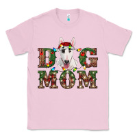 Bubblegum Pink Christmas Dog Mom Bull Terrier Classic Tee - RanaPortraitStore