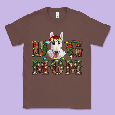 Christmas Dog Mom Bull Terrier Classic Tee Designed By Ranaportraitstore