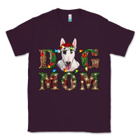 Plum Christmas Dog Mom Bull Terrier Classic Tee - RanaPortraitStore