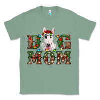 Sage Christmas Dog Mom Bull Terrier Classic Tee - RanaPortraitStore