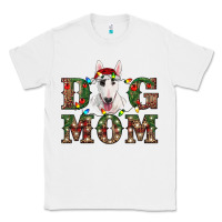 White Christmas Dog Mom Bull Terrier Classic Tee - RanaPortraitStore