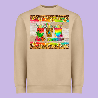 Hello Summer Ice Coffee Heavyweight Sweatshirt Designed By Artiststas