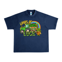 Navy Loads of luck tractor Urban Heavy Tee - CowGirlArtShop