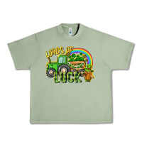 Oil Green Loads of luck tractor Urban Heavy Tee - CowGirlArtShop