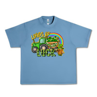 Pebble Blue Loads of luck tractor Urban Heavy Tee - CowGirlArtShop