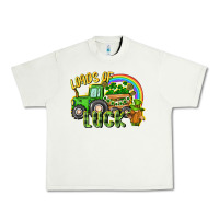 Pistachio Loads of luck tractor Urban Heavy Tee - CowGirlArtShop