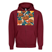 Burgundy football smiley face Zipper Hoodie - BarkalooDesign