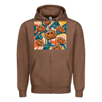 Chestnut football smiley face Zipper Hoodie - BarkalooDesign