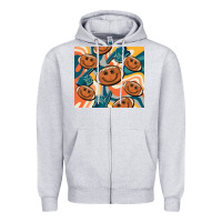 Heather Grey football smiley face Zipper Hoodie - BarkalooDesign